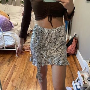 Mini Black and white dot skirt